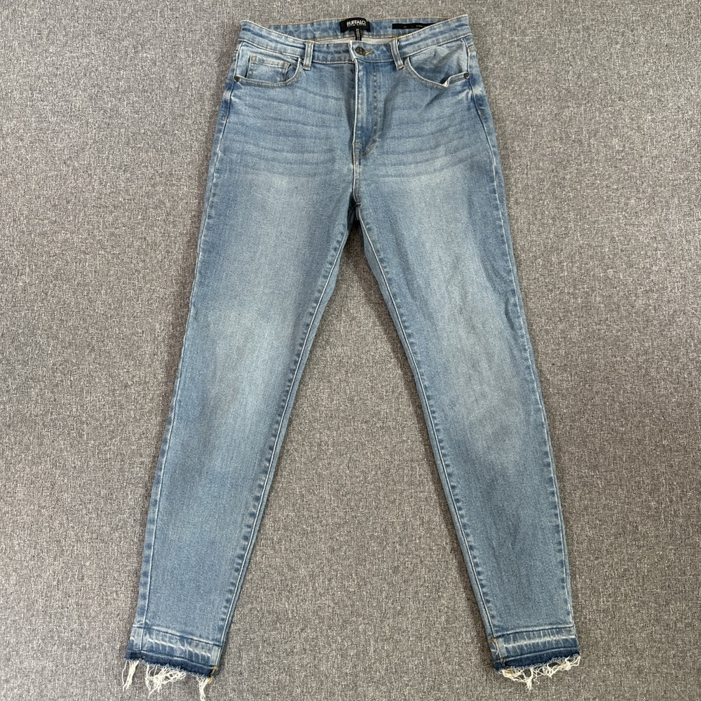 Buffalo David Bitton Ivy Hi‎ Rise Skinny Jeans Women's Size 29 Raw Hem Stretch
